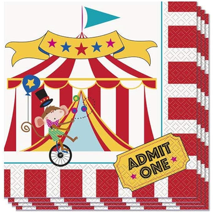 72472 CIRCUS PARTY LUNCHEON NAPKINS | 16 PCS - Image 3